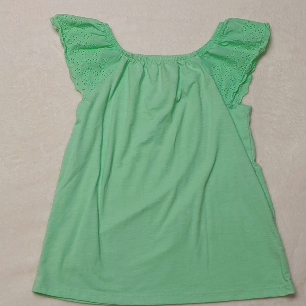 🎁 Cat & Jack flutter sleeve top girls sz L 10/12